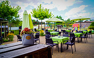Terrasse im Restaurant Barberino, Foto: Juliane Kummerow, Lizenz: Ferienpark Templin GmbH &amp; Co. KG