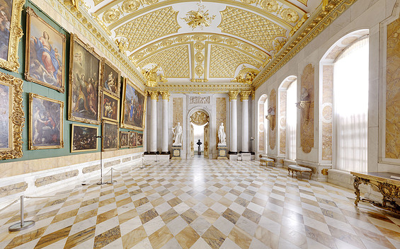 Gallery Hall of the Picture Gallery of Sanssouci, Foto: André Stiebitz, Lizenz: SPSG/ PMSG