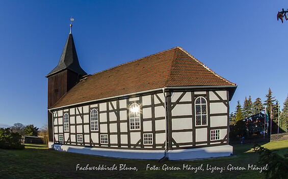 Fachwerkkirche Bluno, Foto: Gereon Mänzel, Lizenz: Gereon Mänzel
