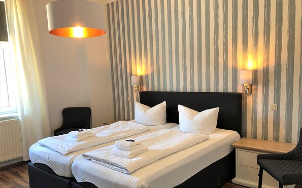 Sleeping area in suite/ apartment, Foto: Touristinformation Senftenberg, Lizenz: Tourismusverband LSL e.V.
