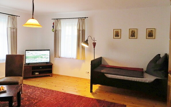 Living area apartment Frieda, Foto: Ulrike Haselbauer, Lizenz: Tourismusverband Lausitzer Seenland e.V.