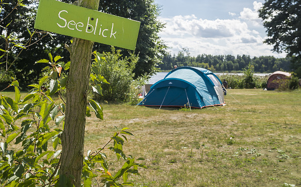 Campingplatz Am Großen Wentowsee, Wiese zum Zelten, Foto: Susanne Wernicke, Foto und Desing Zehdenick, Lizenz: Christiane Erdmann