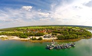 Geierswalder See aus der Luft, Foto: Martin Tinko, Lizenz: Ferien &amp; Freizeitpark Geierswalde GbR