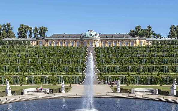 Schloss Sanssouci in Potsdam, Foto: André Stiebitz, Lizenz: SPSG/ PMSG