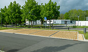 Motorhome parking at the parking lot Pforzheimer Platz, Foto: Dana Kersten, Lizenz: Tourismusverband Lausitzer Seenland e.V.