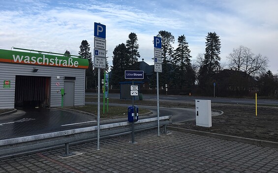 Stromtankstelle Parkplatz McDonald´s Prenzlau, carging plug