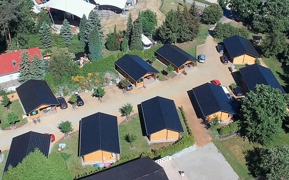Aerial view of the Seeblick holiday park, Foto: Ferienpark Seeblick, Roland Reschke
