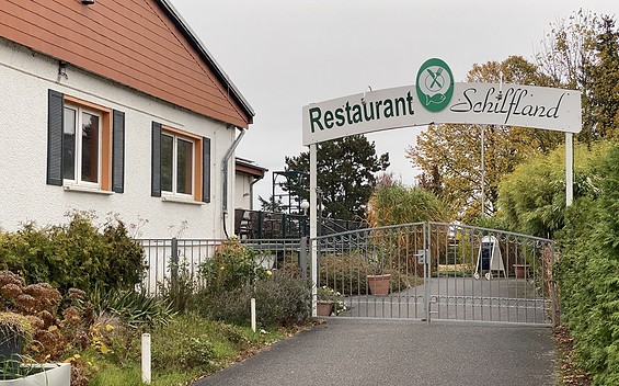Restaurant Schilfland Eingang , Foto: Alena Lampe