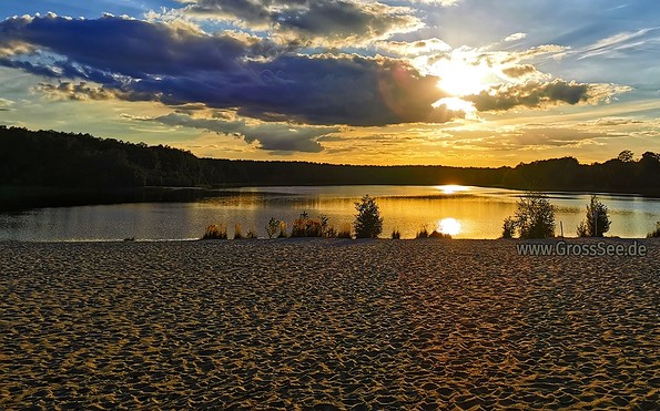 Sonnenuntergang/sundowner am Großsee, Foto: ReFanCard, Lizenz: Waldcamping Am Großsee