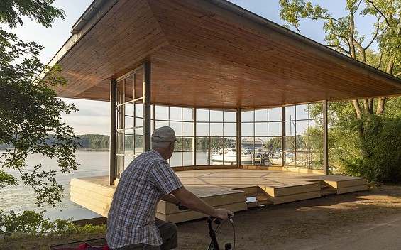 Bauhaus Pavillon at the "Havel Cycle Path" in Potsdam, Foto: André Stiebitz, Lizenz: PMSG Potsdam Marketing und Service GmbH