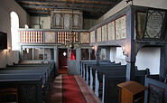 Innenraum mit Blick auf die Orgel, Foto: Klaudia Kaatz, Lizenz: Paulinen Hof Seminarhotel