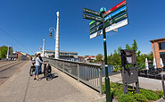 Radfahrer auf Jahrtausenbrücke in Brandenburg an der Havel, Foto: Steffen Lehmann, Lizenz: TMB Tourismus-Marketing Brandenburg GmbH