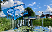 Tourende an der Klappbrücke in Liebenwalde, Foto: Itta Olaj, Lizenz: TV Ruppiner Seenland e.V.