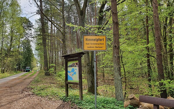 Entrance sign Himmelpfort, Foto: Doreen Balk, Lizenz: Tourismusverband Ruppiner Seenland e. V.