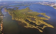 Senftenberger See mit Blick auf die Südsee - Luftbild, Foto: Peter Radke