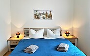 Ferienwohnung Jacko: Schlafzimmer mit Doppelbett, Foto: Ulrike Haselbauer, Lizenz: Tourismusverband Lausitzer Seenland e.V.
