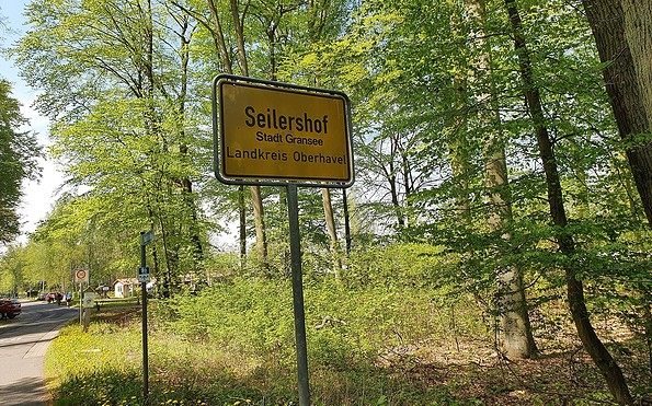 Ortsschild Seilershof, Foto: Doreen Balk, Lizenz: Tourismusverband Ruppiner Seenland e. V.