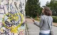 Piece of the Berlin Wall at Villa Schöningen in Potsdam, Foto: Sophie Soike, Lizenz: PMSG Potsdam Marketing und Service GmbH