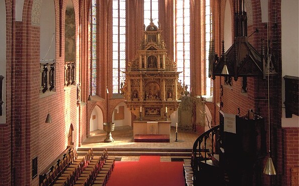 Blick in den Chorraum der Maria-Magdalenen-Kirche Eberswalde, Foto: Hans-Peter Giering