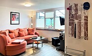 Couch mit Blick auf Terrasse, Foto: Ulrike Haselbauer, Lizenz: Tourismusverband Lausitzer Seenland e.V.