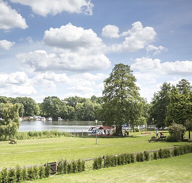 Bathing Area at Lake Kleiner Pälitzsee in Kleinzerlang