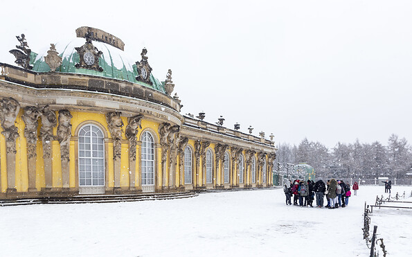Schloss Sanssouci im Winter, Foto: André Stiebitz, Lizenz: PMSG SPSG