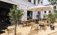Terrasse am Restaurant Amiceria, Foto: Catharina Schökel