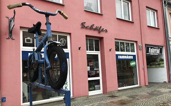 Fahrrad Schäfer in Angermünde, Foto: Silke Rumpelt