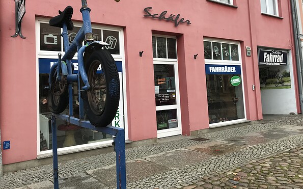 Fahrrad Schäfer in Angermünde, Foto: Silke Rumpelt