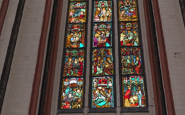 Choir window in St. Mary&#039;s Church, Foto: Steffen Lehmann, Lizenz: TMB-Fotoarchiv