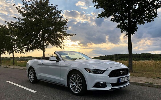 2017 FORD MUSTANG CABRIO ECOBOOST auf der Landstraße, Foto: Uve Seifert, Lizenz: Uve Seifert