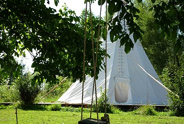 Sonnenhof Uckermark, Tipi, Foto: Kirsten Strehlow