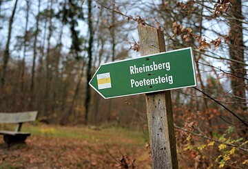 Wegweiser Poetensteig, Foto: Jannika Olesch, Lizenz: Tourismusverband Ruppiner Seenland e.V.