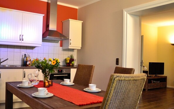 Apartment house &quot;Liubas Insel&quot;, eat-in kitchen, Foto: Frau Wille, Lizenz:  Steinke GbR