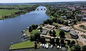 Campingplatz StroamCamp Schwedt/Oder von oben, Foto: Anne Wohlgemuth, Lizenz: Technische Werke Schwedt