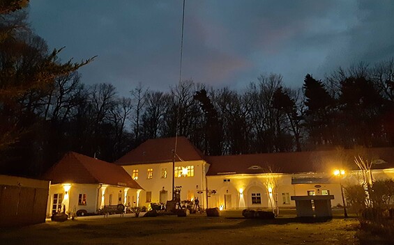 Cafe & Gästehaus in Abendstimmung, Foto: Dorota Herrmann, Lizenz: Dorota Herrmann