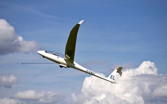 Segelflugzeug im Windenstart, Foto: FCC-Berlin e.V.
