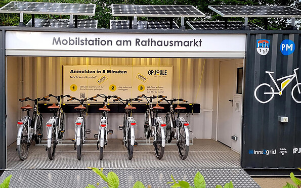 Mobilstation am Rathausmarkt, Foto: Pressefoto Gemeinde Kleinmachnow