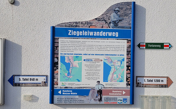 Ziegeleiwanderweg Infotafel, Foto: Norman Siehl, Lizenz: Tourismusverband Dahme-Seenland e.V.