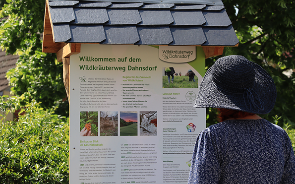 Am Start des Wildkräuterwegs Dahnsdorf, Foto: Bansen-Wittig