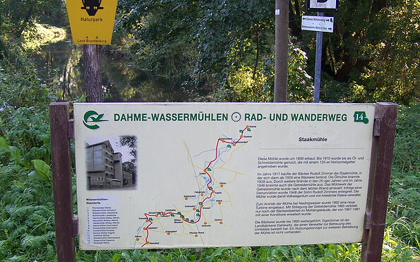 Dahme-Wassermühlen Infotafel, Foto: Dana Klaus, Lizenz: Tourismusverband Dahme-Seeland e.V.