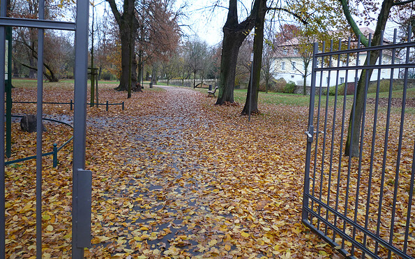 Eingang Schlosspark in Dahme, Foto:  Petra Förster, Lizenz: Tourismusverband Dahme-Seeland e.V.