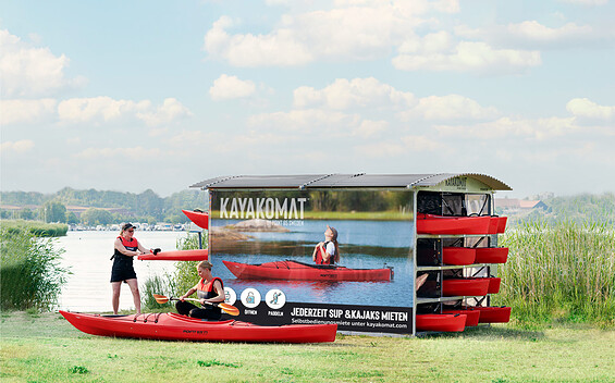 KAYAKOMAT Station, Foto: KAYAKOMAT, Lizenz: KAYAKOMAT