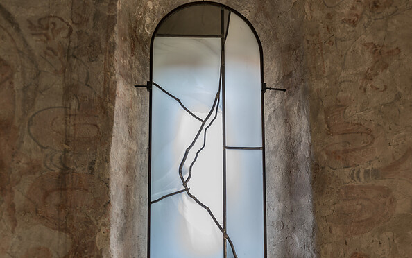 Stained glass windows by Hubert Spierling, Foto: Matthias Behne, Lizenz: Evangelische Landeskirche Anhalts
