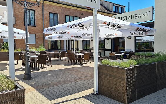 Biergarten im Komforthotel Großbeeren, Foto: Komfortotel