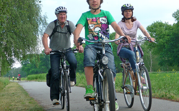 Radfahrer auf dem Schwarze-Elster-Radweg, Foto: TVEEL, Lizenz: TVEEL