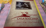 Trattoria Casa Toscana Speisekarte, Foto: Petra Förster, Lizenz: Tourismusverband Dahme-Seenland e.V.