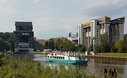 Schiffshebewerke Niederfinow - Kanal mit Fahrgastschifffahrt, Foto: WITO Barnim GmbH, Lizenz: WITO Barnim GmbH