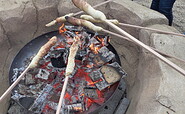 Baked bread barbecue at the campsite, Foto: Silke Philipp, Lizenz: Erlebniscamping Lausitz