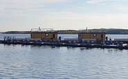 Sauna rafts on Lake Senftenberg, Foto: Eva Lau, Lizenz: Tourismusverband Lausitzer Seenland e.V.